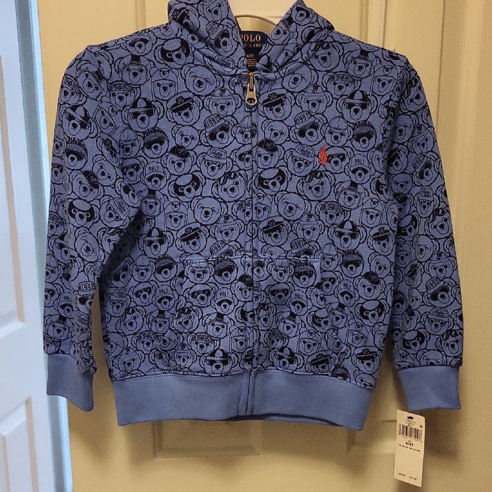 Polo by Ralph Lauren Blue and Black Hoodie Sweatshirt